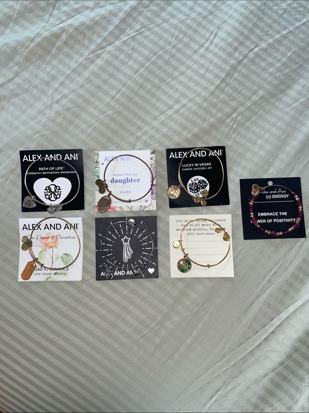 Alex and Ani Bracelets, Assortment of 7